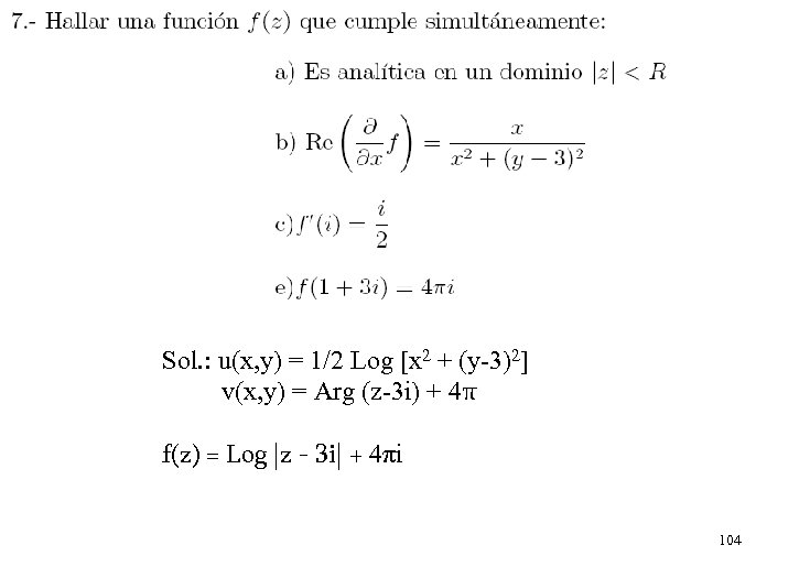 Sol. : u(x, y) = 1/2 Log [x 2 + (y-3)2] v(x, y) =