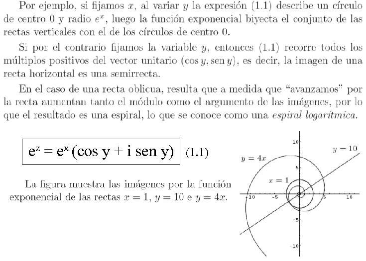 ez = ex (cos y + i sen y) (1. 1) 15 