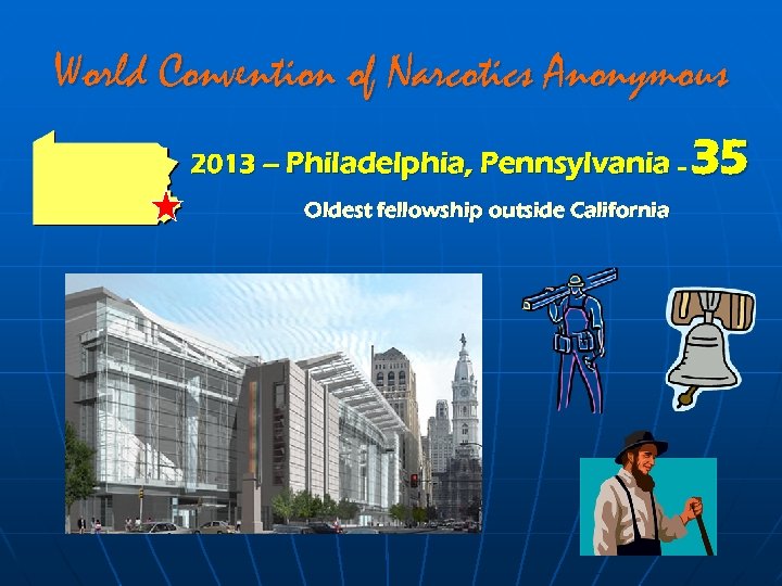 World Convention of Narcotics Anonymous 2013 – Philadelphia, Pennsylvania – Oldest fellowship outside California