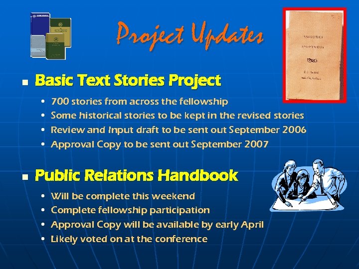 Project Updates n Basic Text Stories Project • • n 700 stories from across