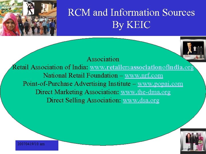 RCM and Information Sources By KEIC Association Retail Association of India: www. retailersassociationofindia. org