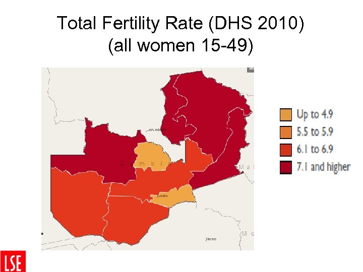 Total Fertility Rate (DHS 2010) (all women 15 -49) 