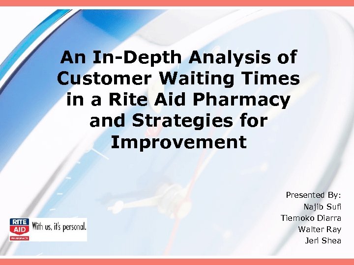 An In-Depth Analysis of Customer Waiting Times in a Rite Aid Pharmacy and Strategies