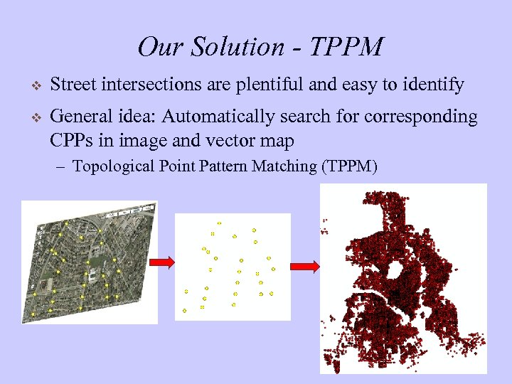 Our Solution - TPPM v Street intersections are plentiful and easy to identify v