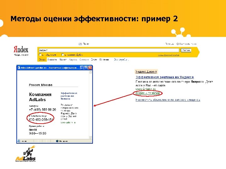 Методы оценки эффективности: пример 2 