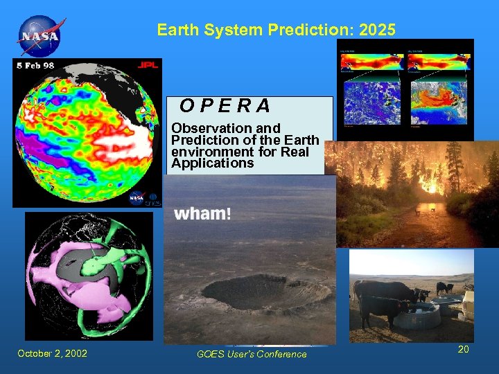 Earth System Prediction: 2025 OPERA Observation and Prediction of the Earth environment for Real