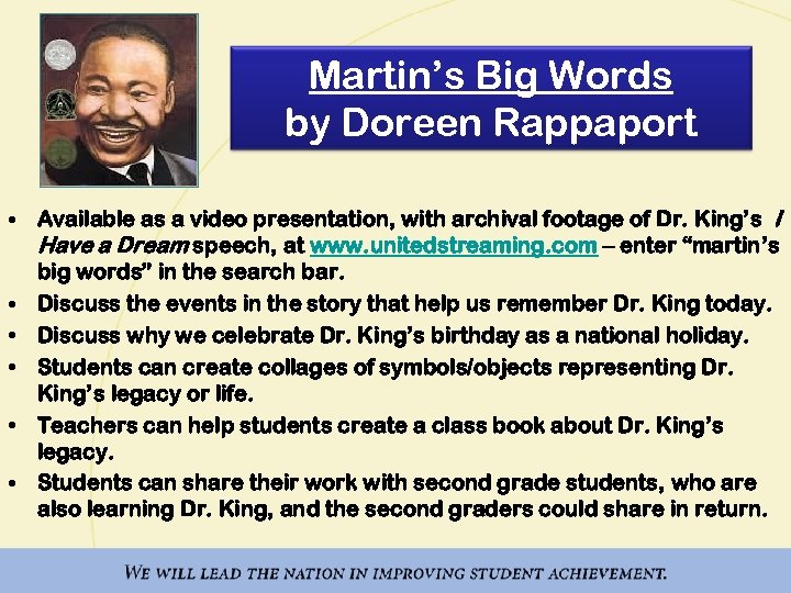 Martin’s Big Words by Doreen Rappaport • Available as a video presentation, with archival