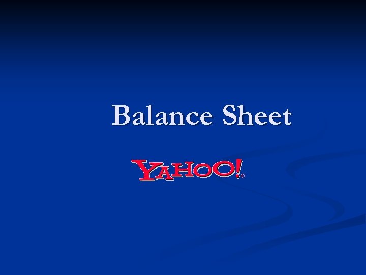 Balance Sheet 