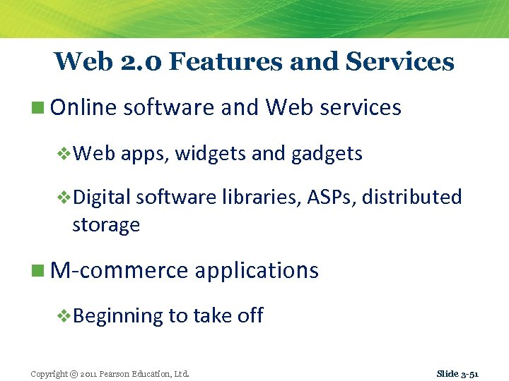 Web 2. 0 Features and Services n Online software and Web services v. Web