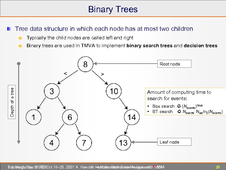 Binary Trees Tree data structure in which each node has at most two children