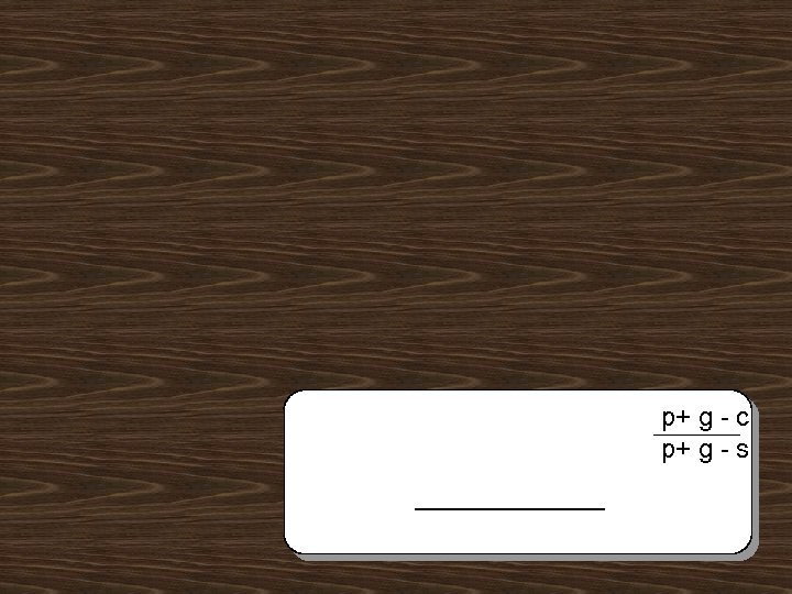 p+ g - c p+ g - s 