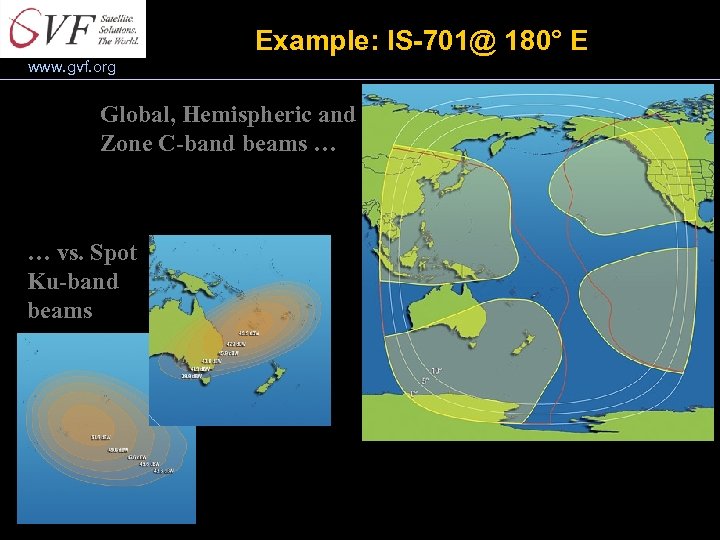 Example: IS-701@ 180° E www. gvf. org Global, Hemispheric and Zone C-band beams …