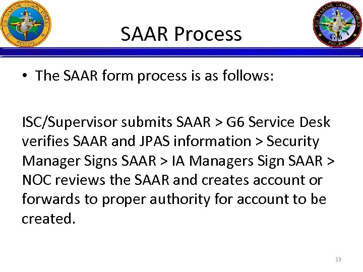 Marforres G 6 System Authorization Access Request Saar User
