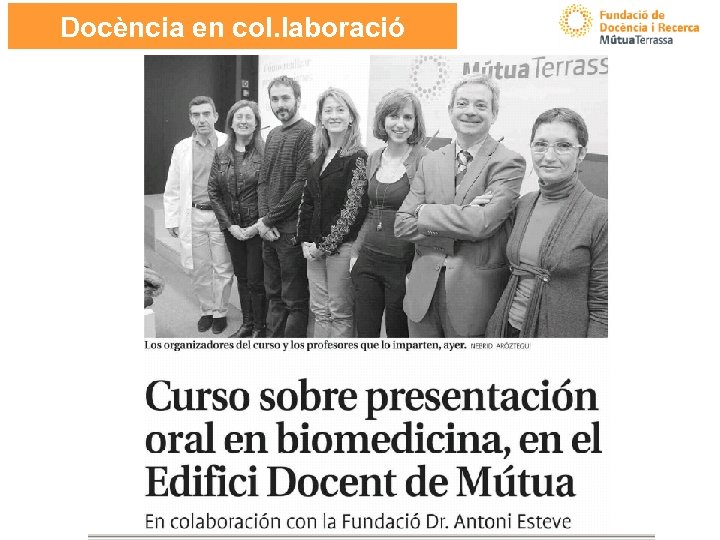 Docència en col. laboració 