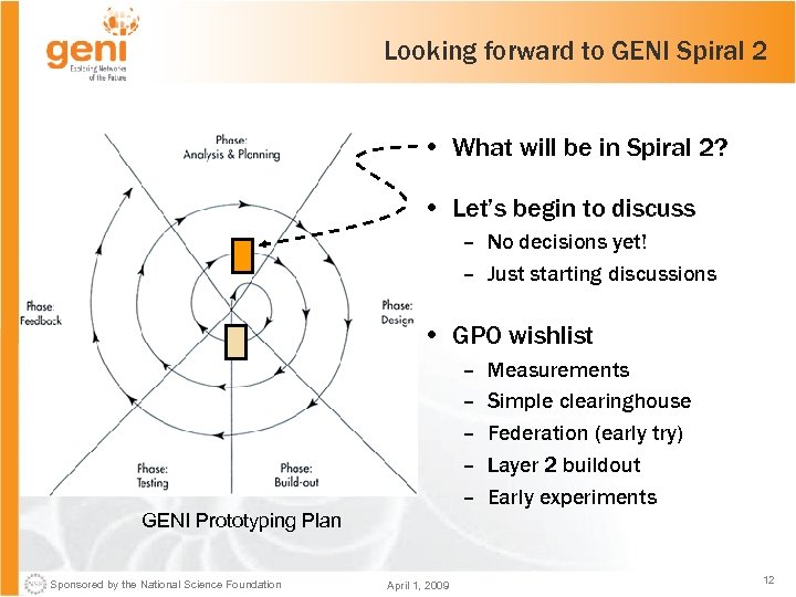 Looking forward to GENI Spiral 2 • What will be in Spiral 2? •