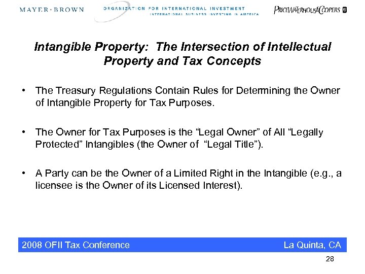 Intangible Property: The Intersection of Intellectual Property and Tax Concepts • The Treasury Regulations
