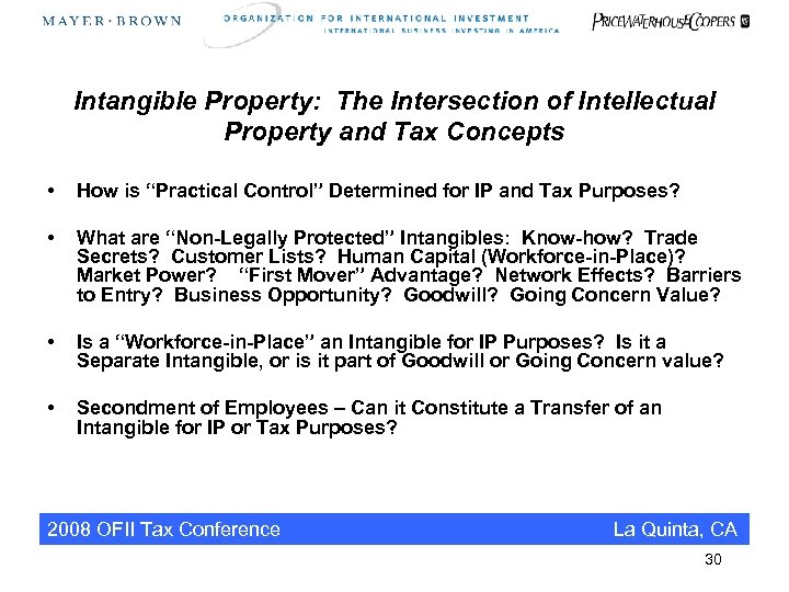 Intangible Property: The Intersection of Intellectual Property and Tax Concepts • How is “Practical