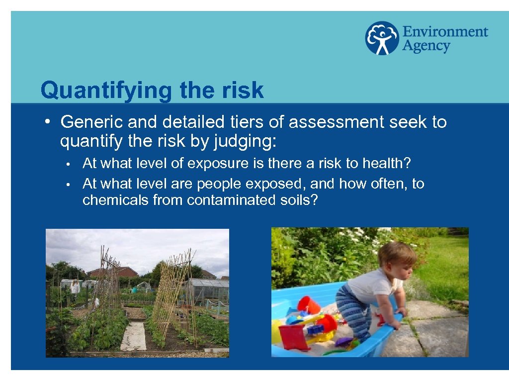 Quantifying the risk h Generic and detailed tiers of assessment seek to quantify the