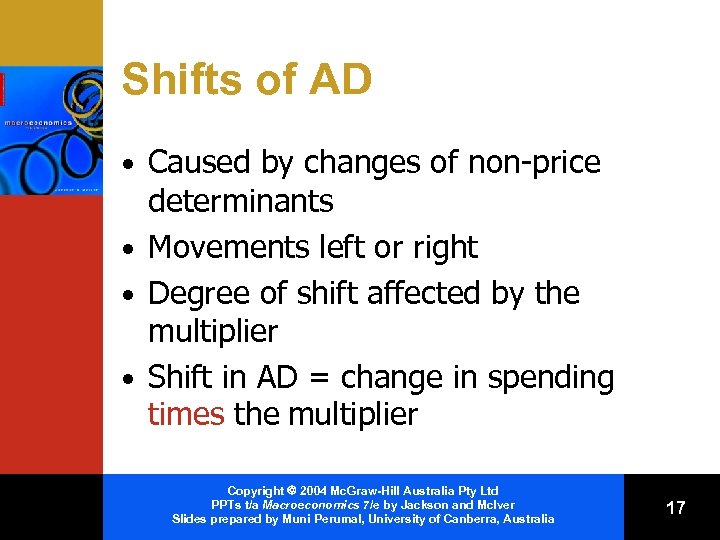 Shifts of AD • Caused by changes of non-price determinants • Movements left or