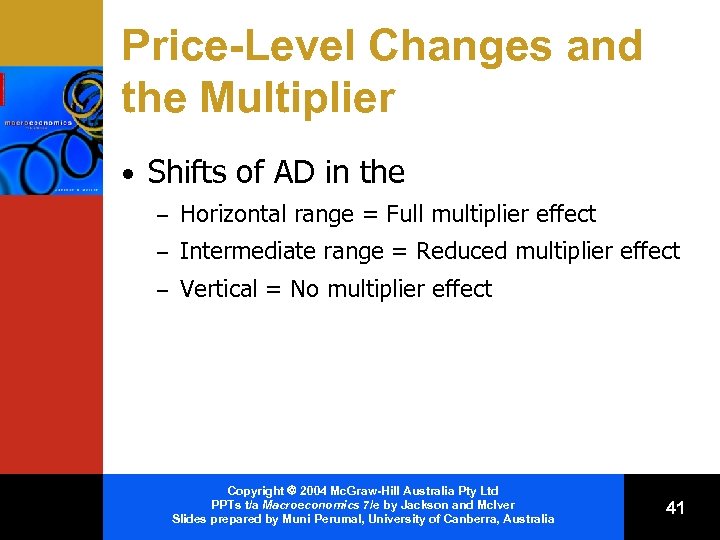 Price-Level Changes and the Multiplier • Shifts of AD in the – Horizontal range