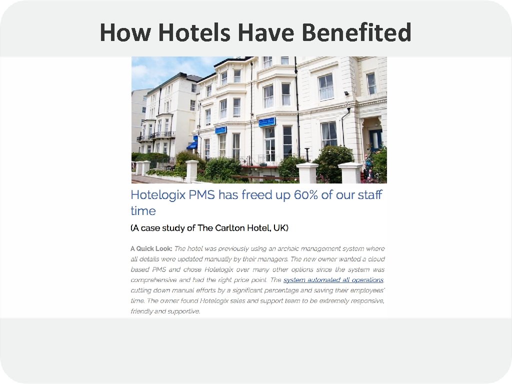 How Hotels Have Benefited 