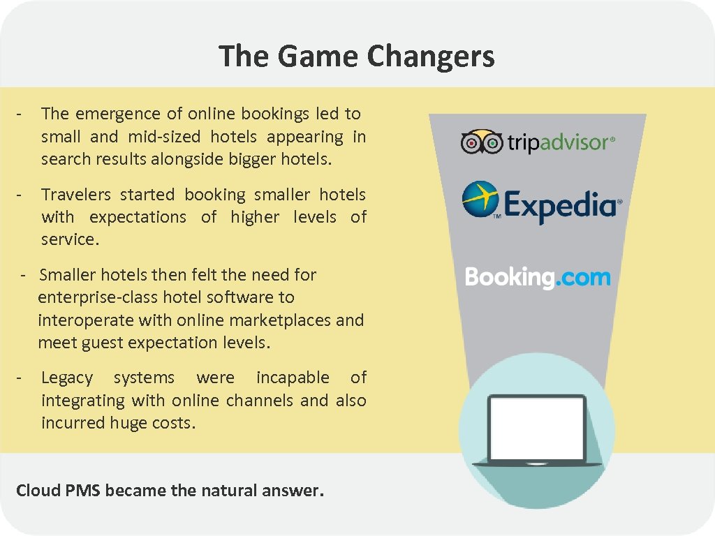 The Game Changers - The emergence of online bookings led to small and mid-sized