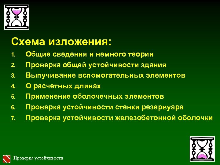 Схема изложения: 1. 2. 3. 4. 5. 6. 7. Общие сведения и немного теории
