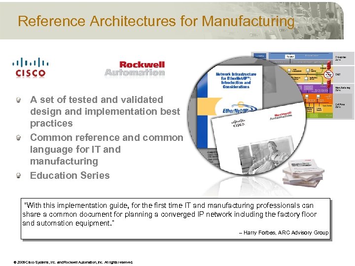Reference Architectures for Manufacturing A set of tested and validated design and implementation best
