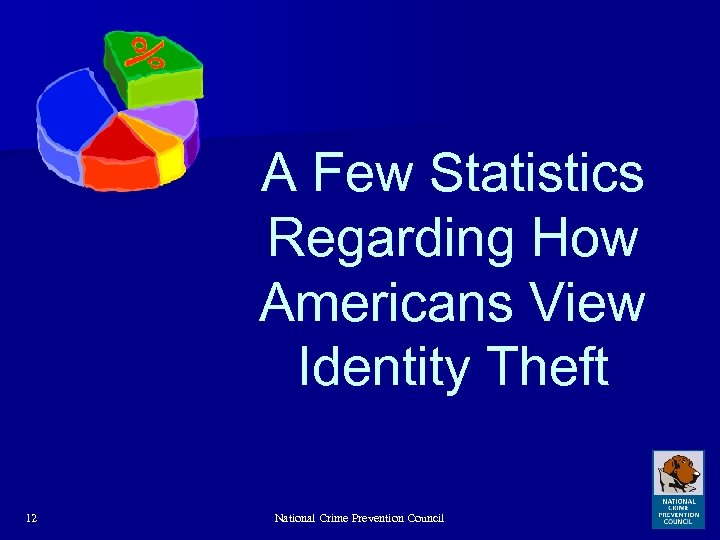 A Few Statistics Regarding How Americans View Identity Theft 12 National Crime Prevention Council