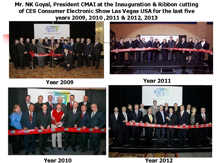 Mr. NK Goyal, President CMAI at the Inauguration & Ribbon cutting of CES Consumer