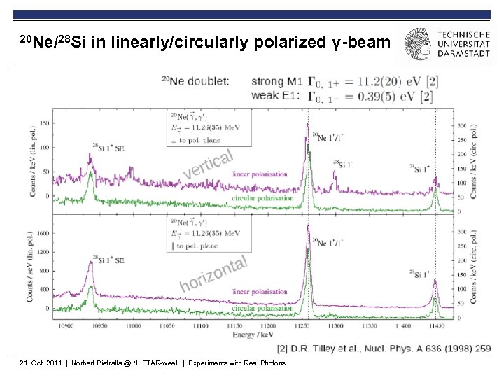 20 Ne/28 Si in linearly/circularly polarized γ-beam 21. Oct. 2011 | Norbert Pietralla @