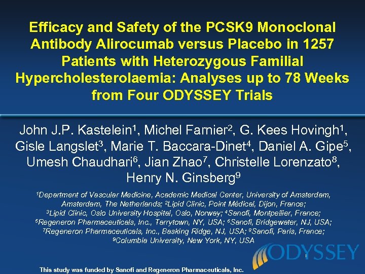 Efficacy and Safety of the PCSK 9 Monoclonal Antibody Alirocumab versus Placebo in 1257