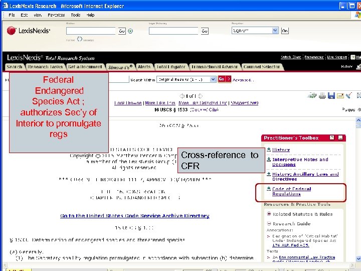 Federal Endangered Species Act ; authorizes Sec’y of Interior to promulgate regs Cross-reference to