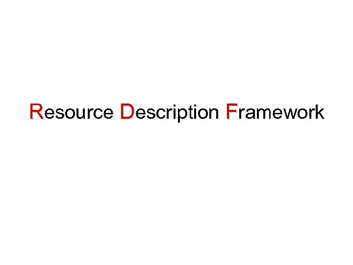 Resource Description Framework 