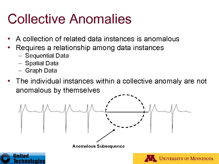 Collective Anomalies • A collection of related data instances is anomalous • Requires a