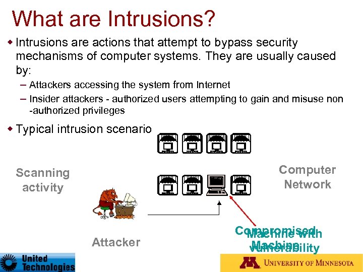 What are Intrusions? Intrusions are actions that attempt to bypass security mechanisms of computer