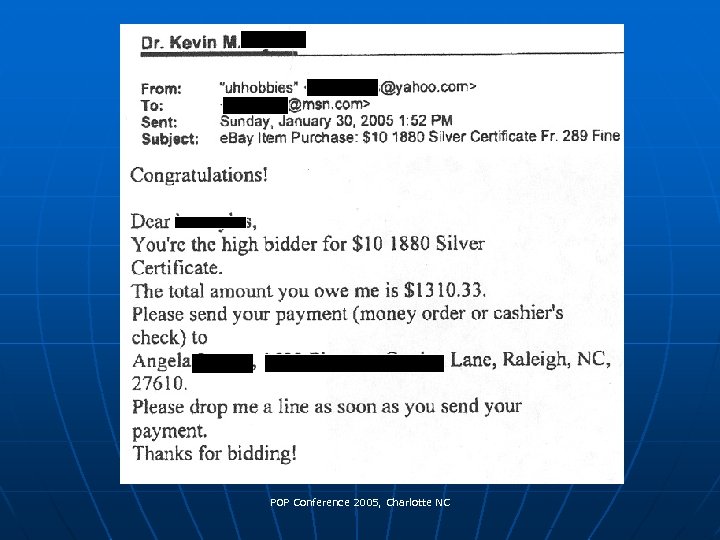 POP Conference 2005, Charlotte NC 