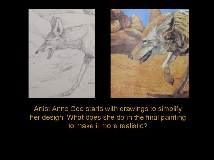 Artist Anne Coe starts with drawings to simplify her design. What does she do