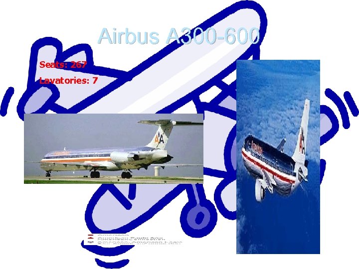 Airbus A 300 -600 Seats: 267 Lavatories: 7 www. AA. com 