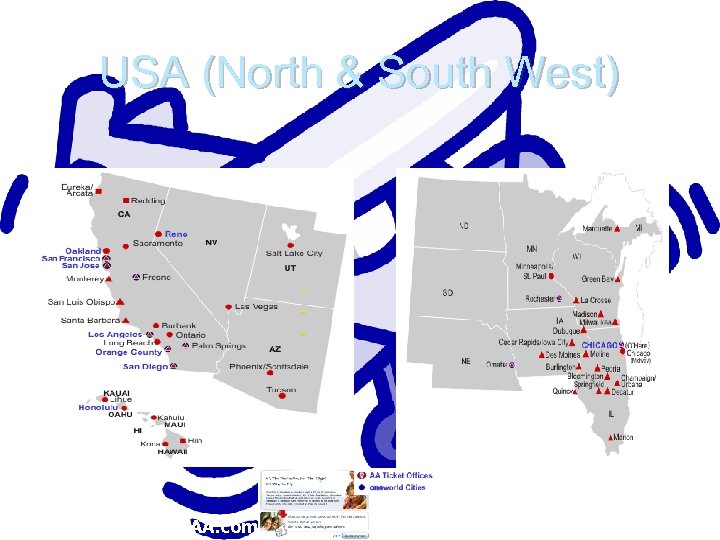 USA (North & South West) All Maps from www. AA. com 