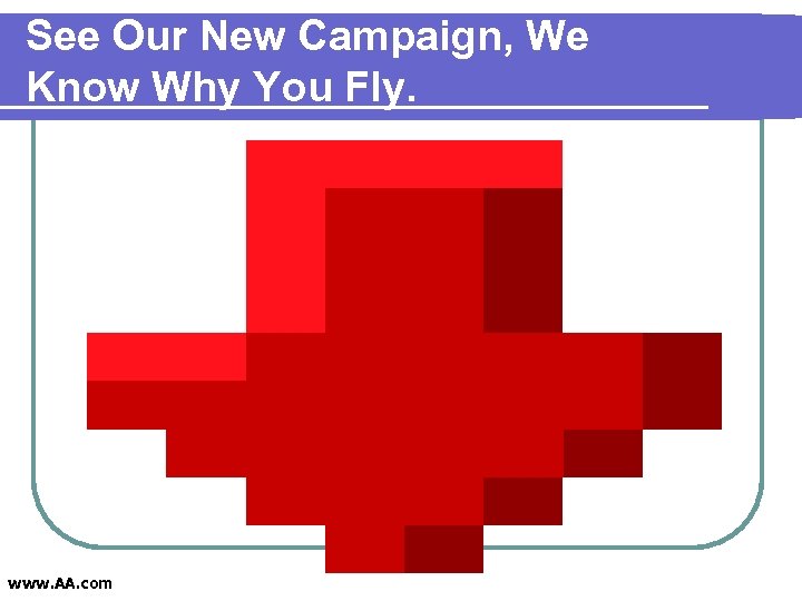 See Our New Campaign, We Know Why You Fly. www. AA. com 