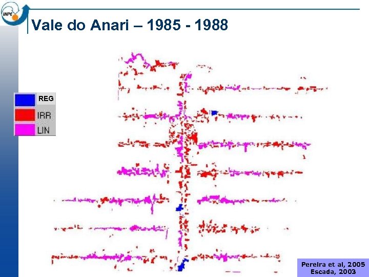 Vale do Anari – 1985 - 1988 REG Pereira et al, 2005 Escada, 2003