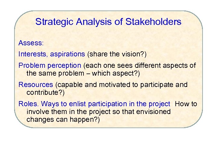 Tourism Management in the GMS November- December 2006, Cambodia Strategic Analysis of Stakeholders Assess: