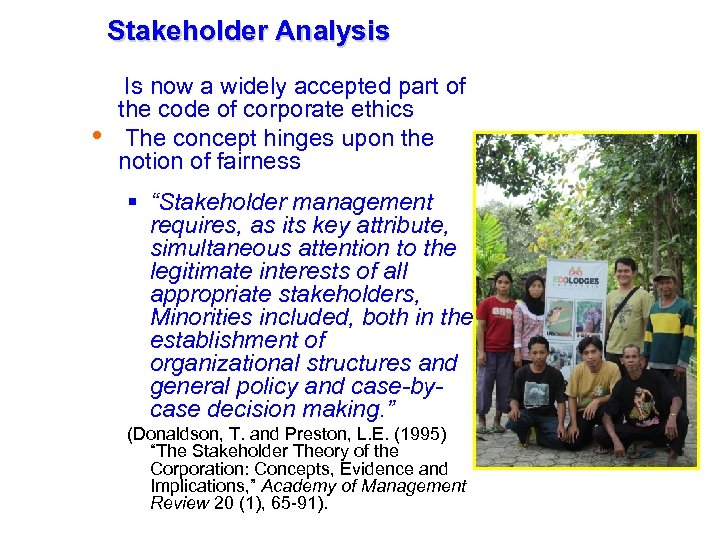 Tourism Management in the GMS November-December 2009, Cambodia November- December 2006, Cambodia Stakeholder Analysis