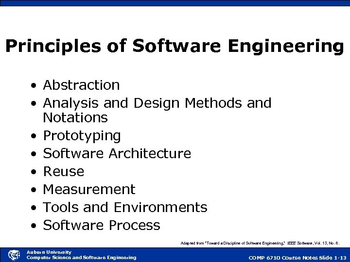 Course Notes Set 1 Introduction to Software Engineering