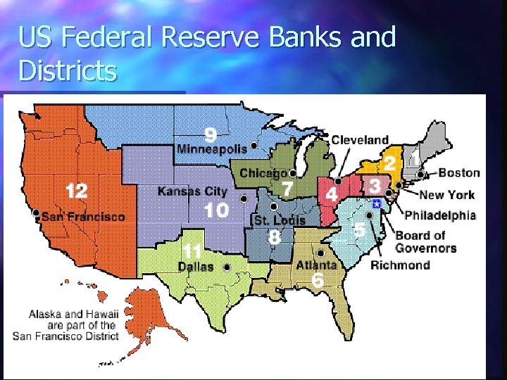 US Federal Reserve Banks and Districts 