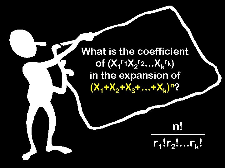 What is the coefficient of (X 1 r 1 X 2 r 2…Xkrk) in