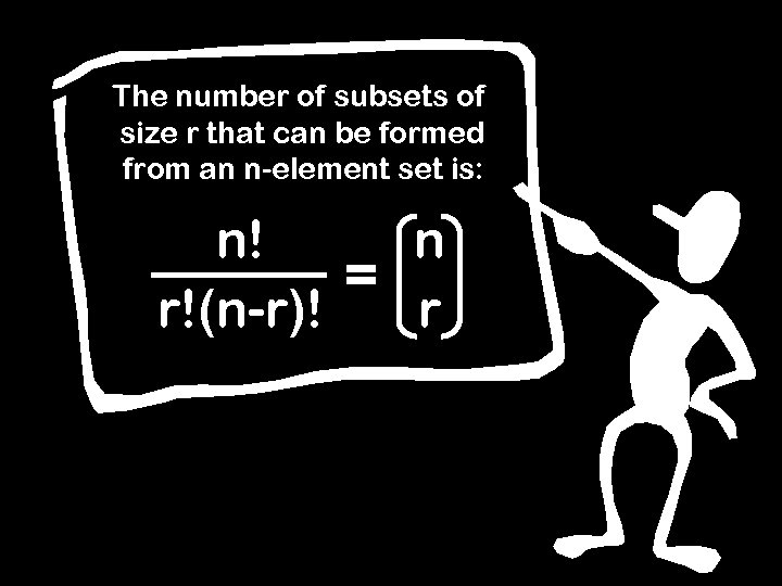 The number of subsets of size r that can be formed from an n-element