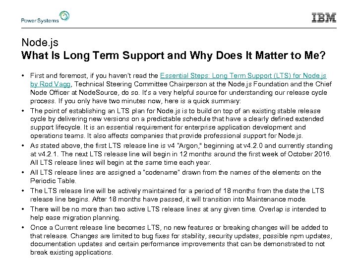 Node. js What Is Long Term Support and Why Does It Matter to Me?