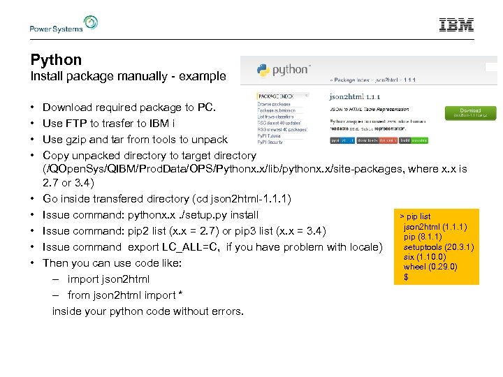 Python Install package manually - example • • • Download required package to PC.